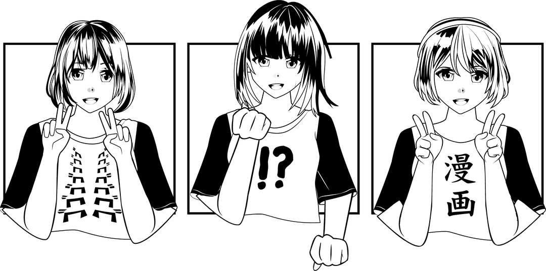 Expressive Manga Panels on Transparent Background with Character Gestures