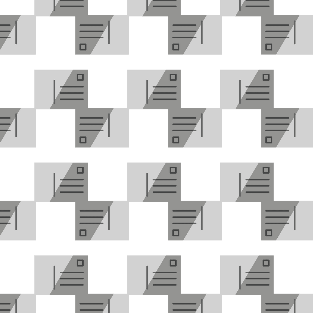 Transparent Grey Postcard Pattern on Geometric Background