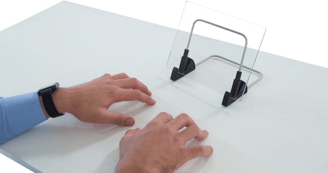 Transparent Glass Interface with Invisible Typing Gesture