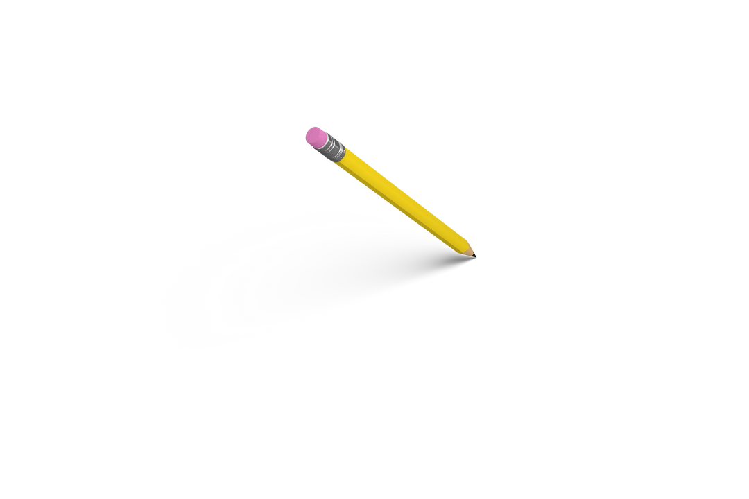 Yellow Pencil Illustration on Transparent Background for Creativity - Download Free Stock Images Pikwizard.com