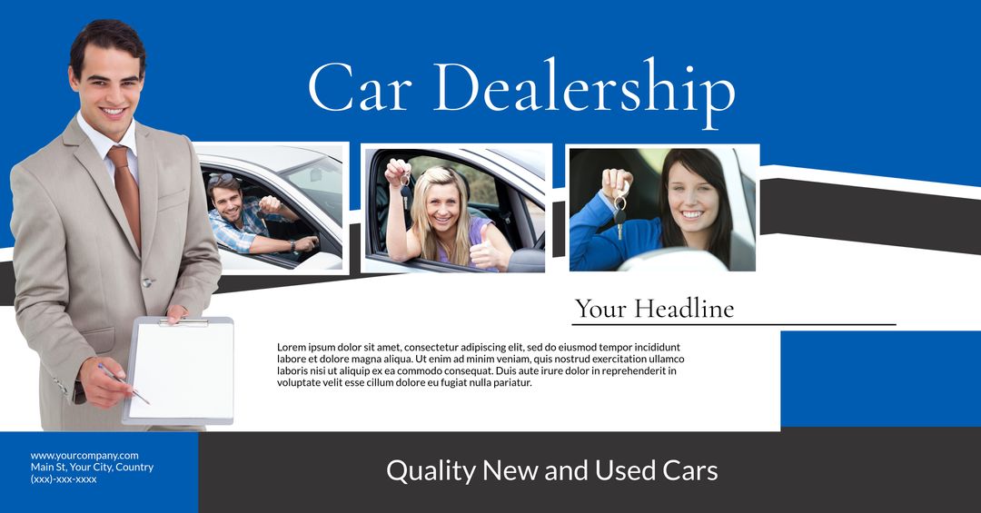 Car Dealership Marketing Template for Automotive Sales