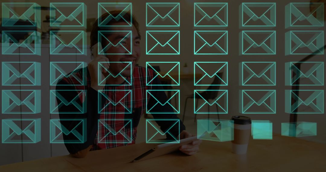 Chef Interacting with Digital Environment in Cafeteria Space