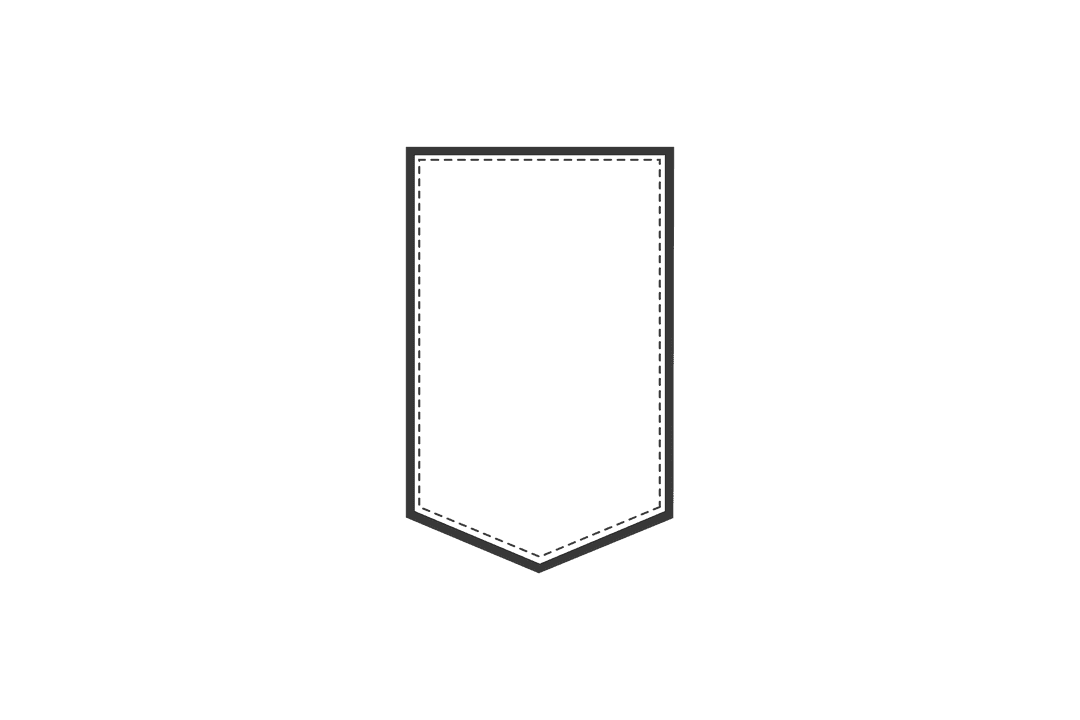Minimalist Badge Outline with Copy Space Transparent Background