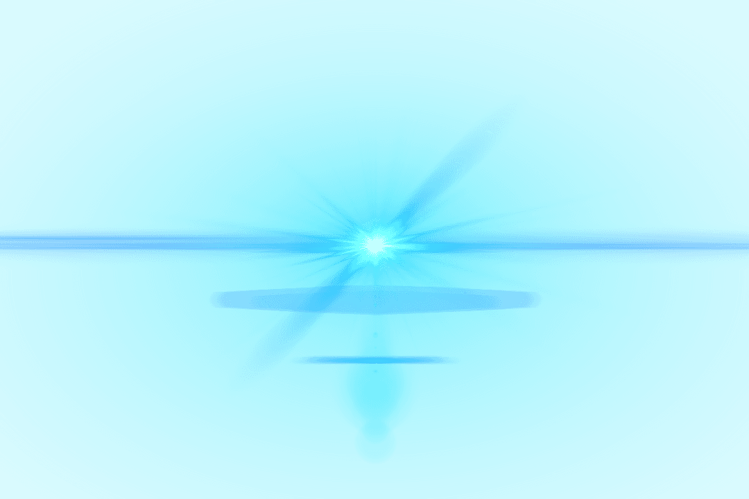 Bright Light Rays and Lens Flare on Transparent Background