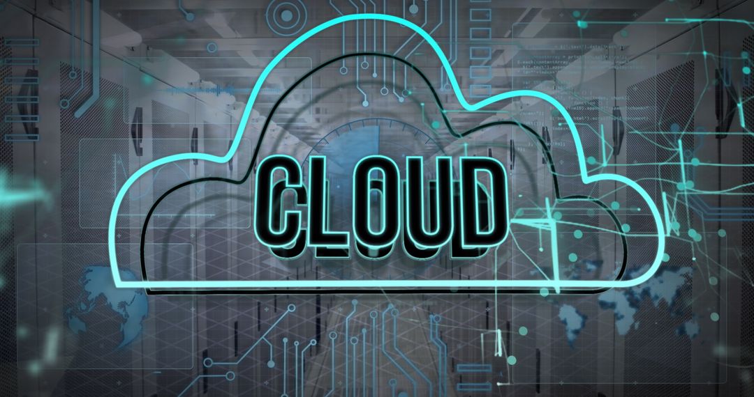 Cloud Computing Concept with Digital Connections and Innovations