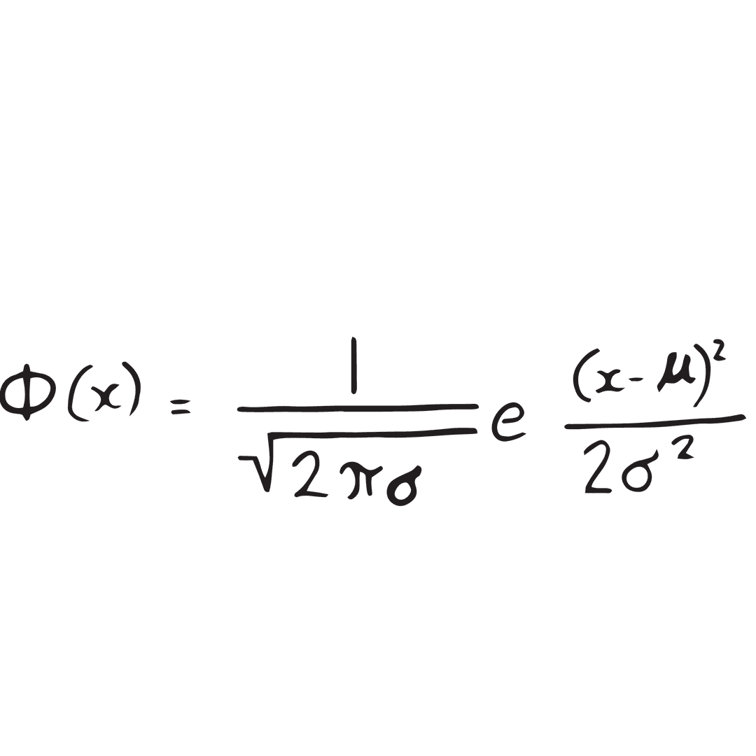 Transparent PNG Illustration of Gaussian Function Equation