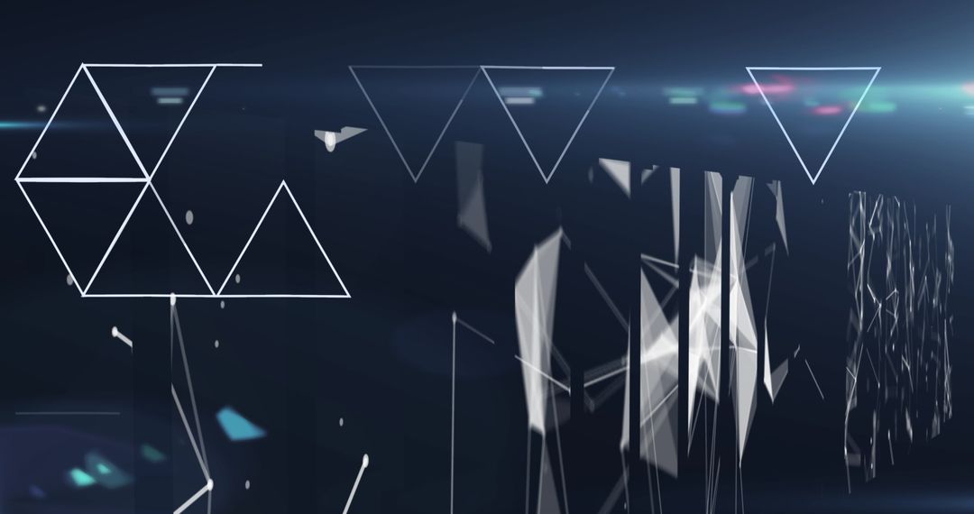 Abstract Geometric Shapes with Illuminated Background