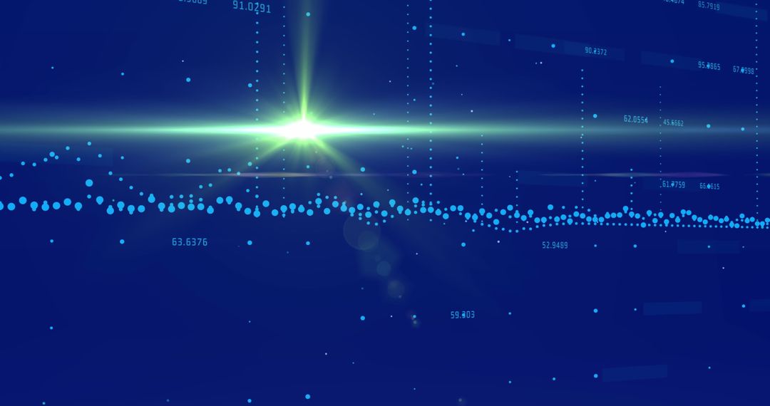 Financial Data Processing Concept with Blue Digital Background