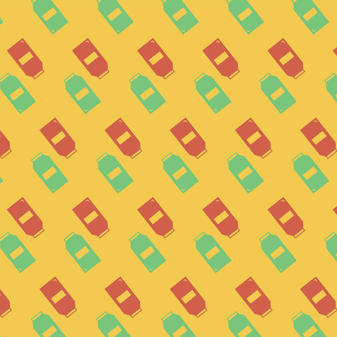 Seamless Transparent Pattern with Colorful Paint Tubes