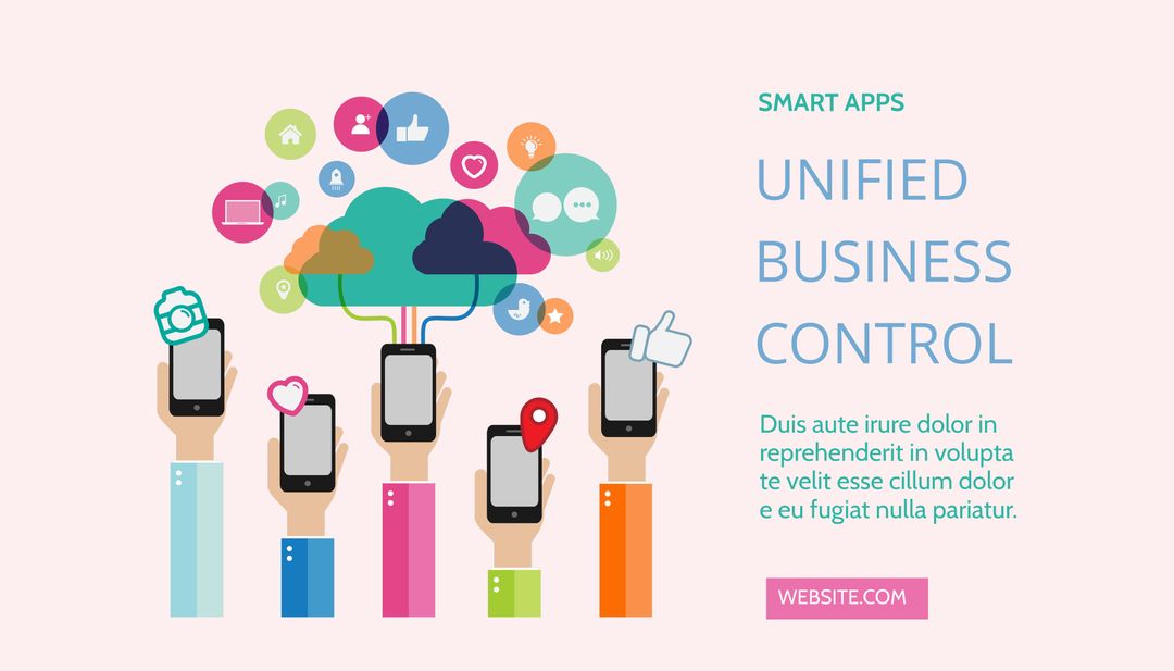 Hands Holding Smartphones with Cloud Connectivity for Business
