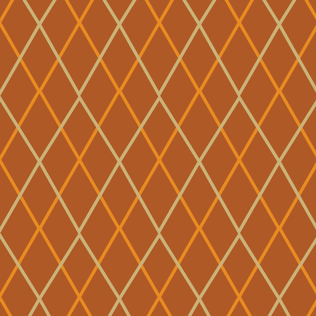 Geometric Brown and Orange Diamond Pattern Transparent Background
