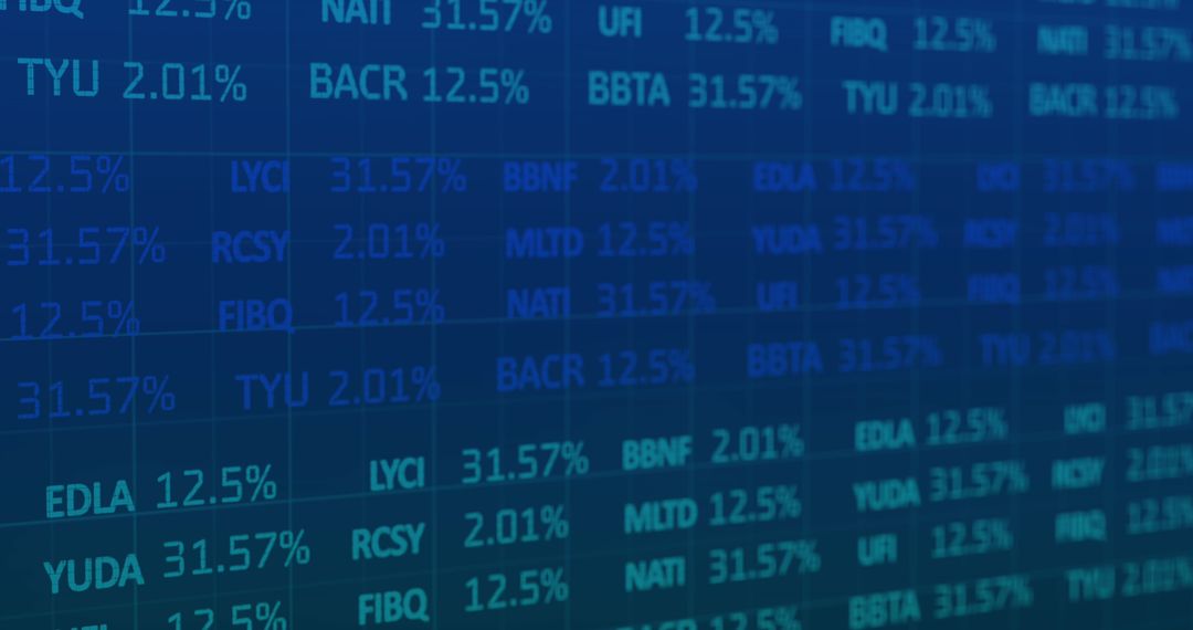 Abstract Digital Display of Emerging Stock Market Trends