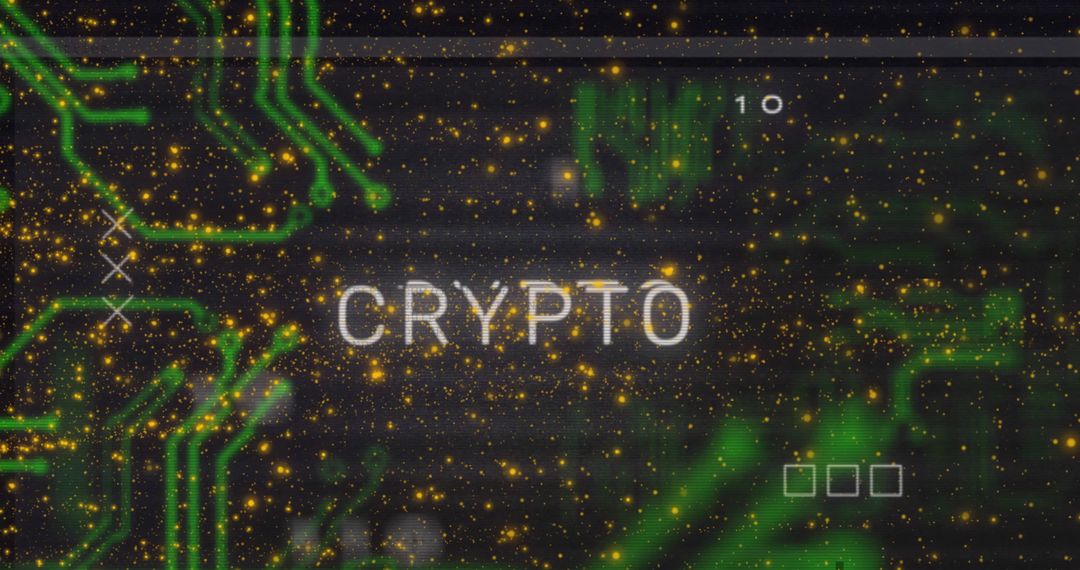 Digital Crypto Network Concept with Cyber Aesthetics