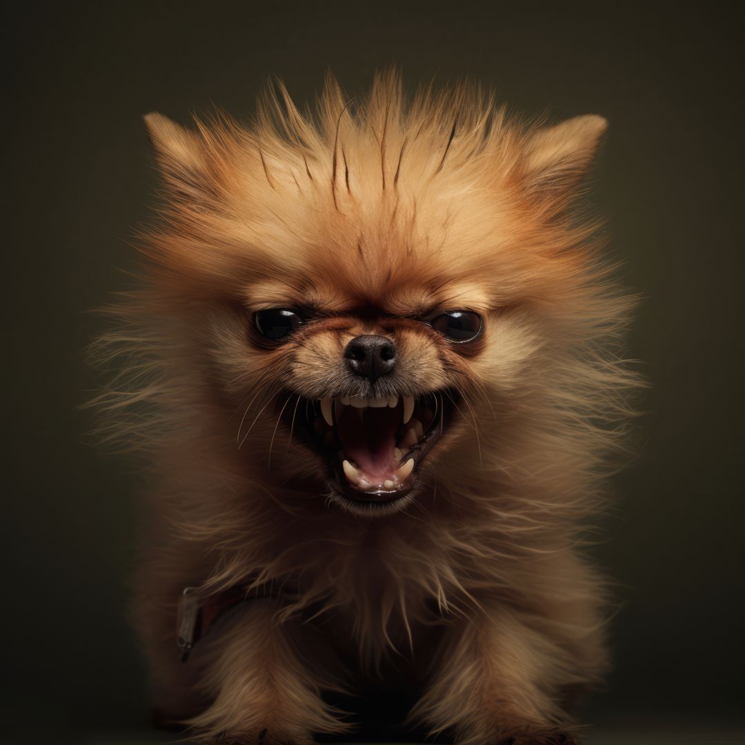 Small chihuahua angry dog with open mouth on black background created using generative ai technology - Free Images, Stock Photos and Pictures on Pikwizard.com