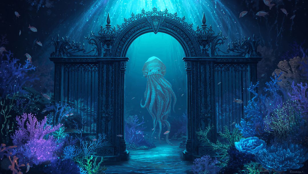 Underwater Gateway Exploration by Mesmerizing Cephalopod