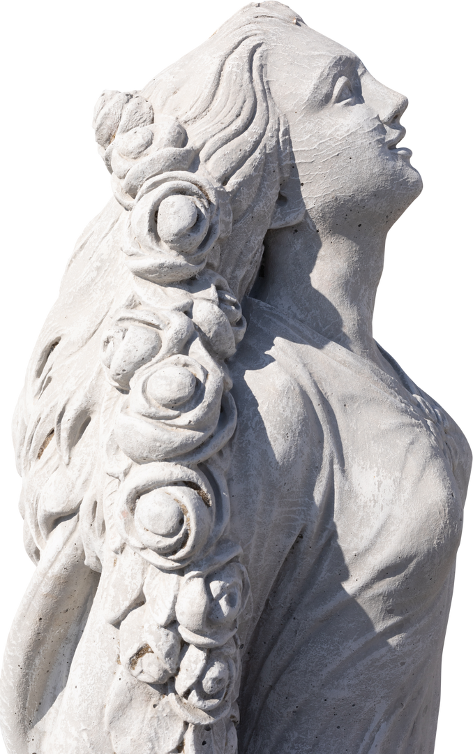 Transparent Weathered Gray Stone Woman Statue in Ancient Style - Download Free Stock Images Pikwizard.com