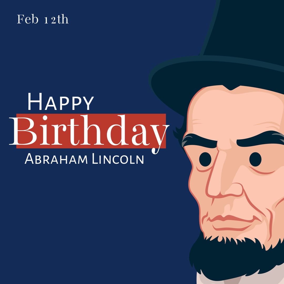 Stylish Illustration Commemorating Abraham Lincoln's Birthday