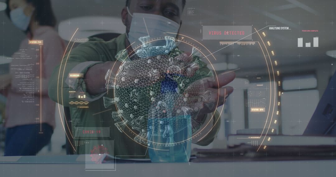 Colleagues in Modern Office Collaborating with Digital Interface