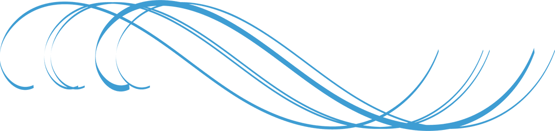 Blue Curly Lines Illustration on Transparent Background