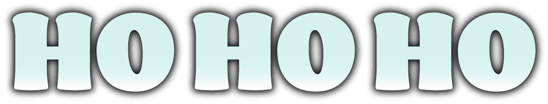 Transparent Santa's Catchphrase: Green Ho Ho Ho Banner