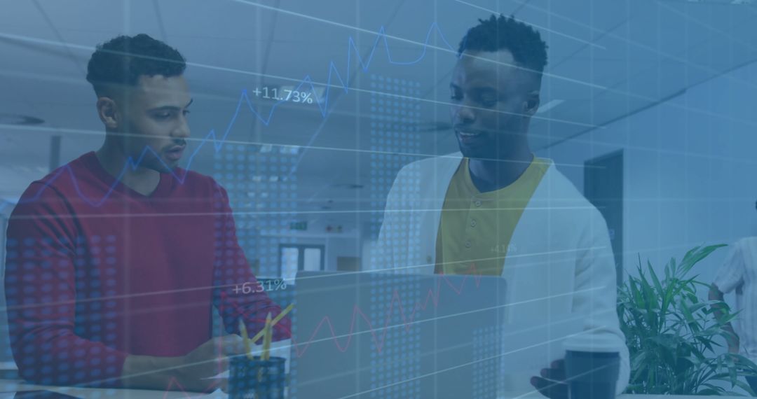 Colleagues Analyzing Data Insights for Digital Business Innovation