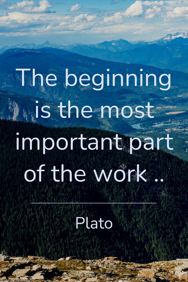 Inspirational Mountain Quote by Plato with Scenic Vista - Download Free Stock Templates Pikwizard.com