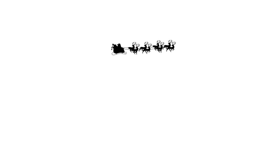 Santa's Sleigh with Flying Reindeers on White Background - Free Images, Stock Photos and Pictures on Pikwizard.com