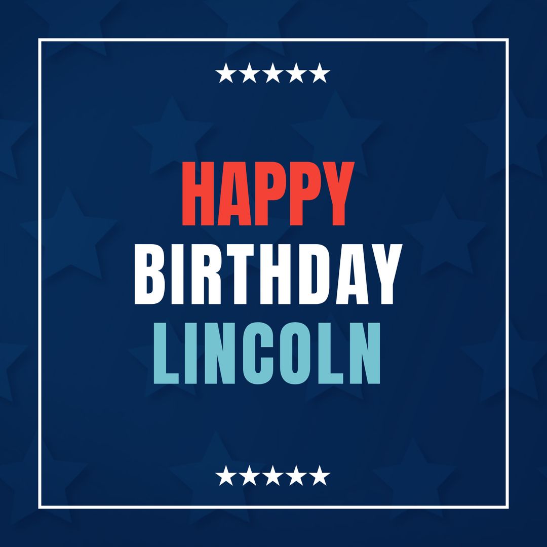 Patriotic Birthday Greeting with Star Design