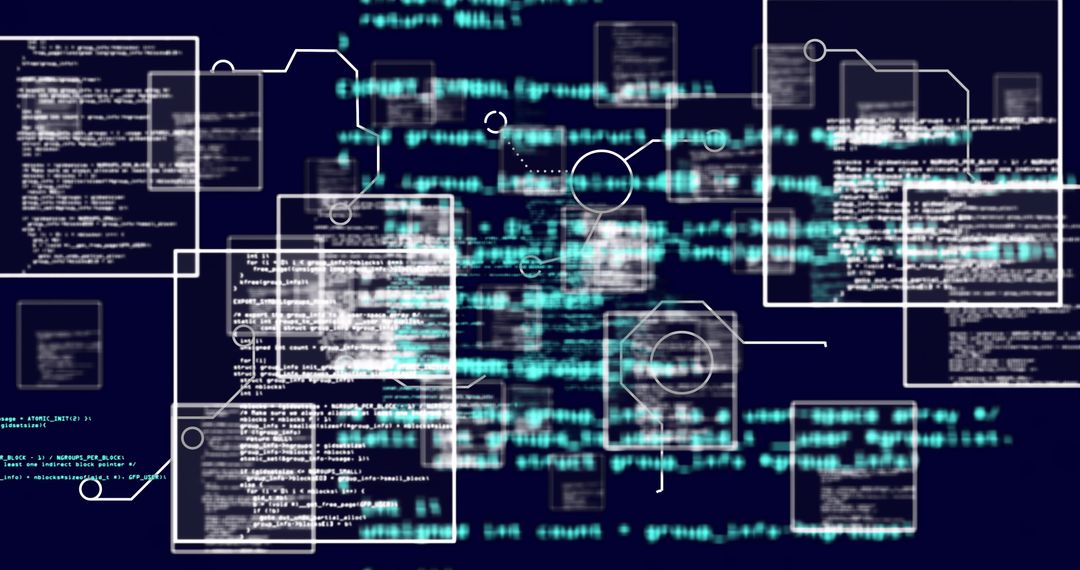 Futuristic Data Flow with Programming Code and Network Nodes - Free Images, Stock Photos and Pictures on Pikwizard.com