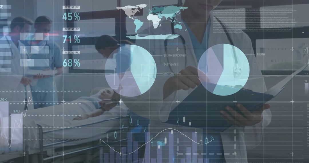 Doctors Utilize Digital Healthcare Data in Modern Hospital