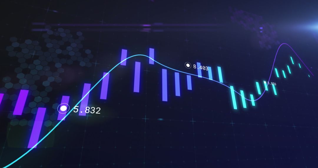 Futuristic Financial Data Visualization Background