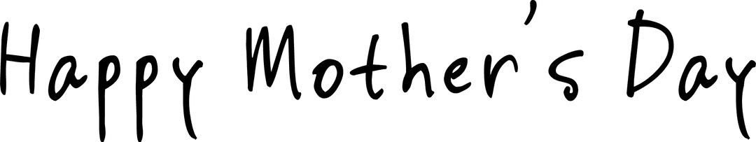 Happy Mother's Day Message on Transparent Background