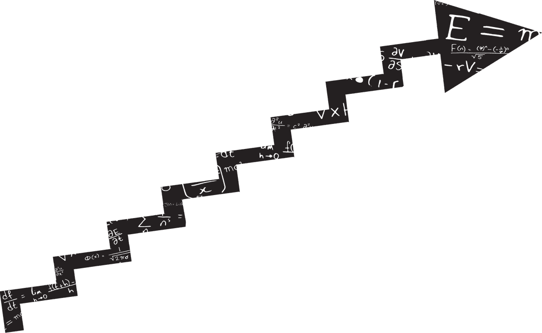 Black zig zag right arrow on transparent background