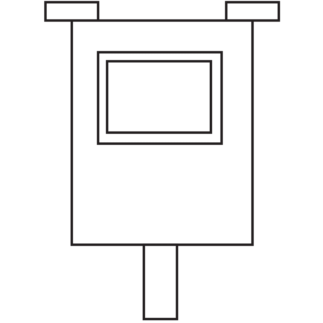 Illustration of Roadside Mailbox on Stand on Transparent Background