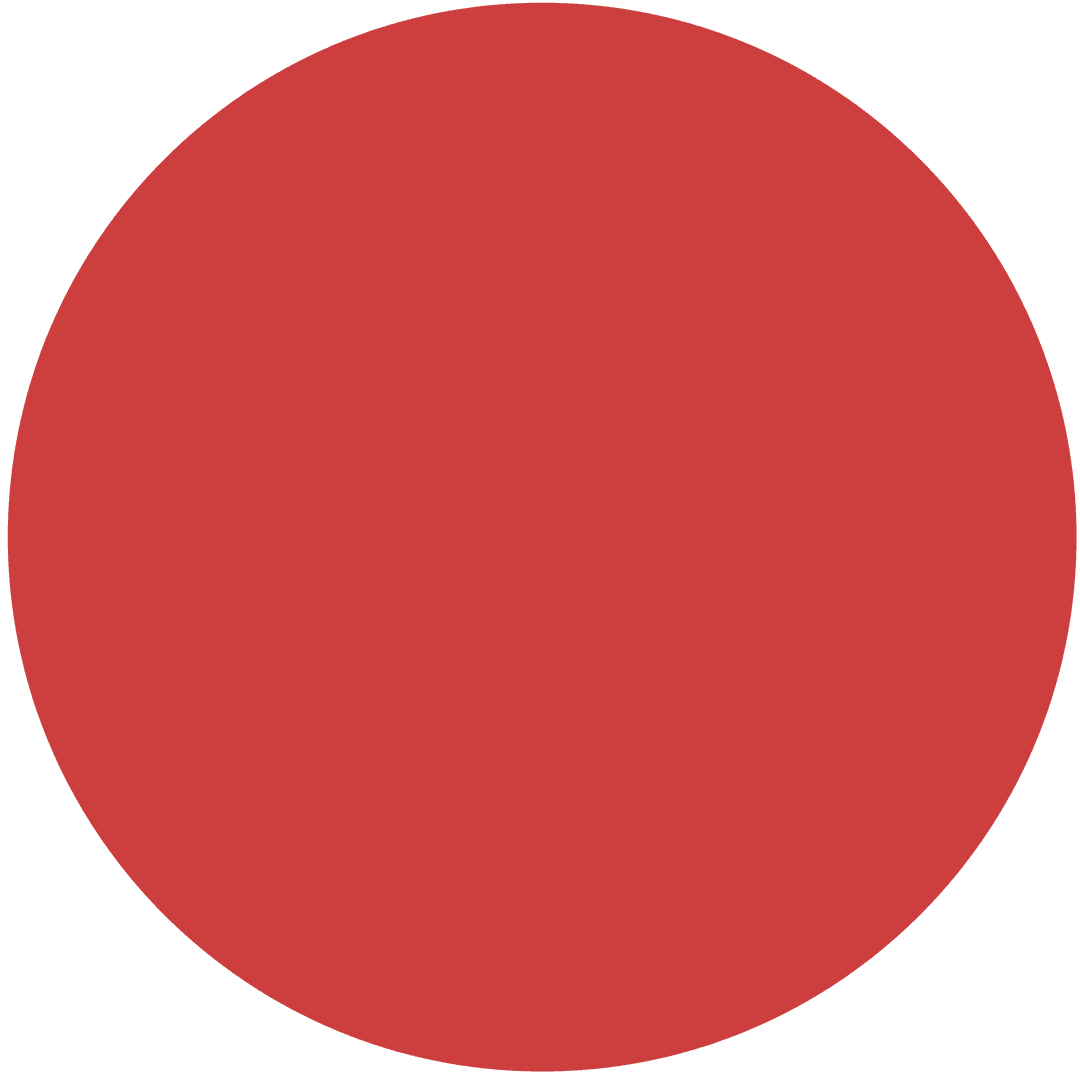 Vibrant Red Circle on Transparent Background for Digital Design