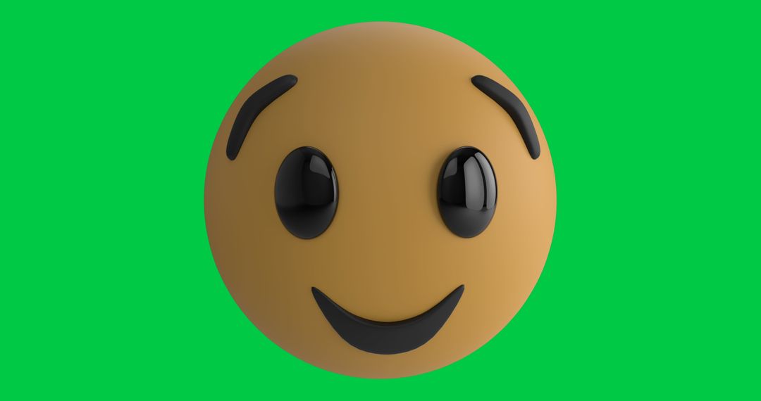 Smiling Emoji Icon with Green Background - Free Images, Stock Photos and Pictures on Pikwizard.com