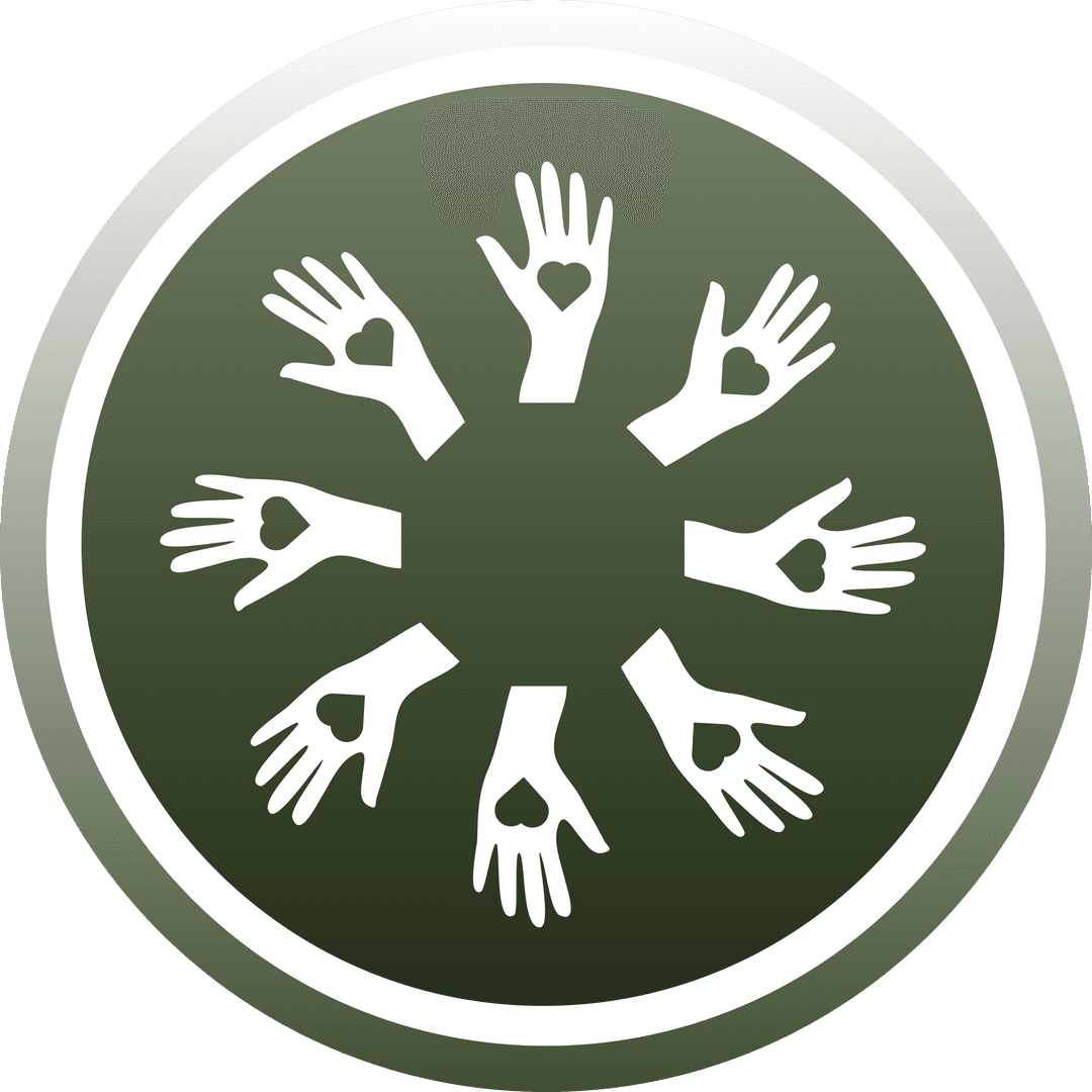 Transparent Vector Hands with Hearts Symbol Design