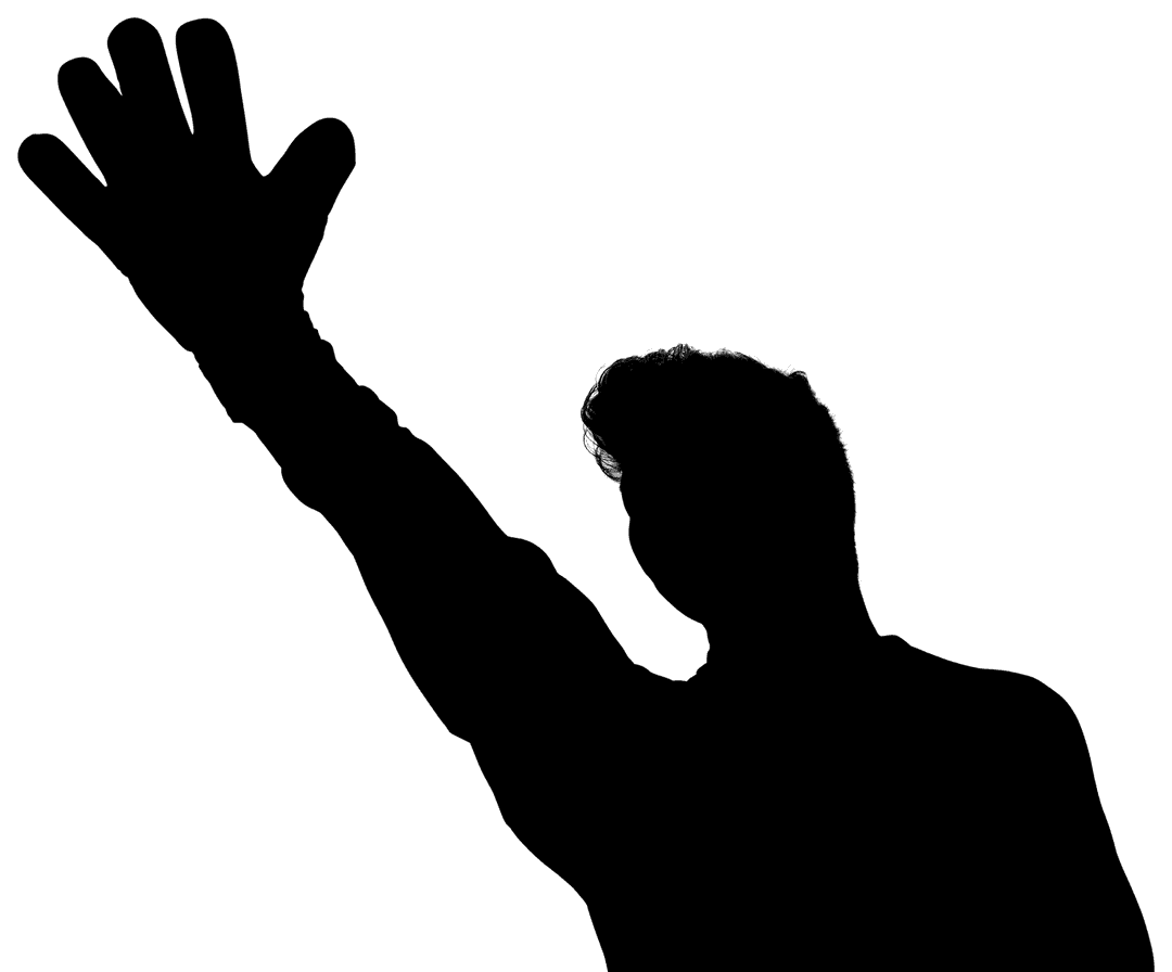 Silhouette of Male Goalkeeper on Transparent Background for Sport Concepts