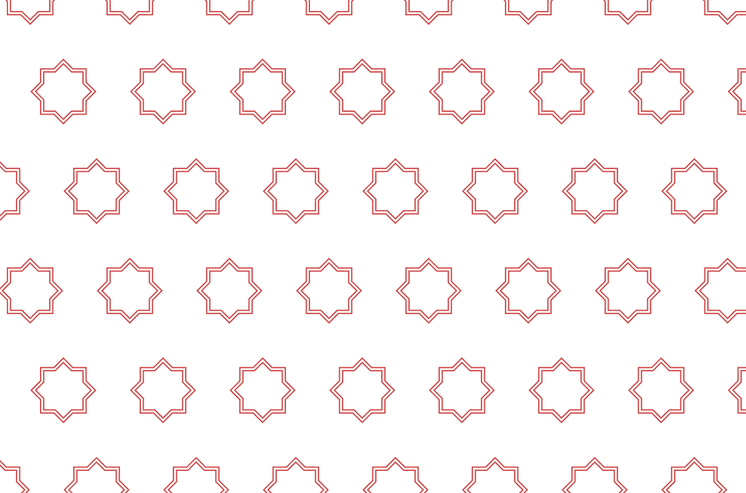 Red Star Pattern on Transparent Background Design Mockup
