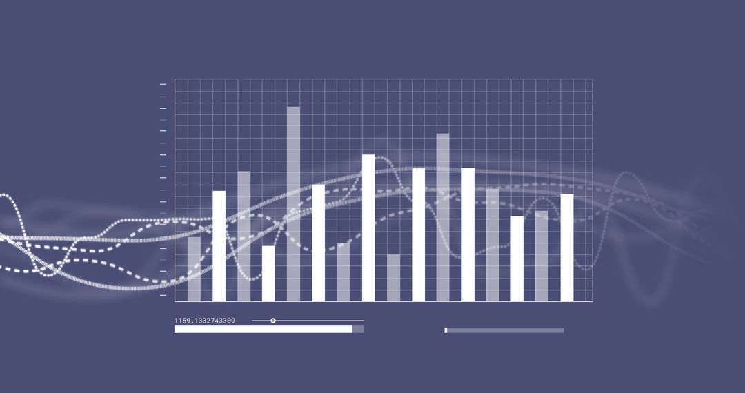 Dynamic Data and Statistics Display on Purple Background