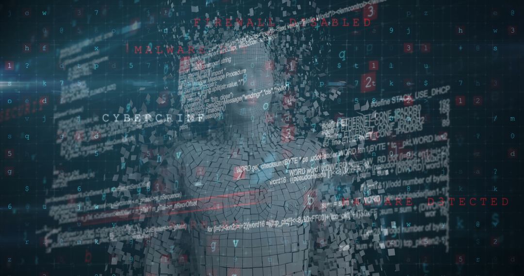 Digital Human with Data Streams and Cybersecurity Elements