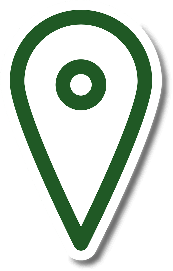 Transparent Green Destination Pin Icon for Travel and Exploration