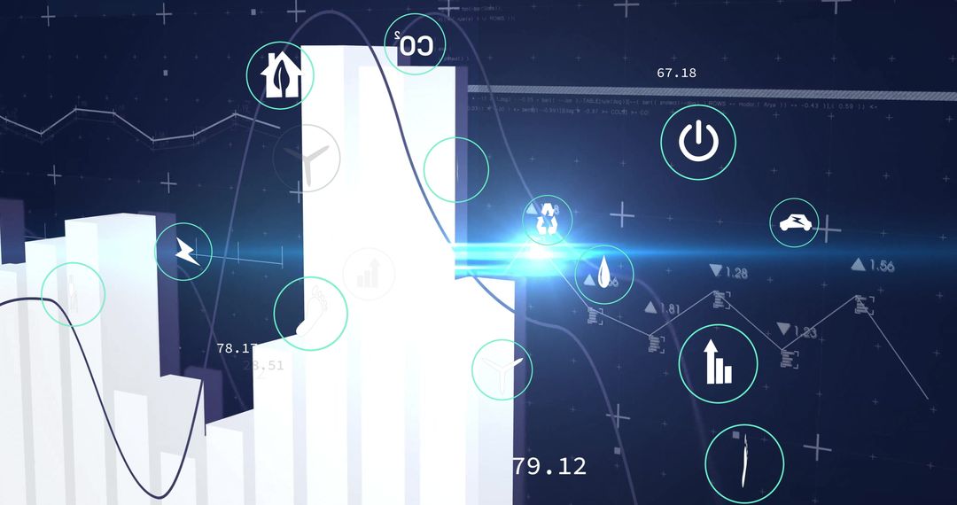 Digital Energy Metrics Interfacing with 3D Bar Charts and Analytics