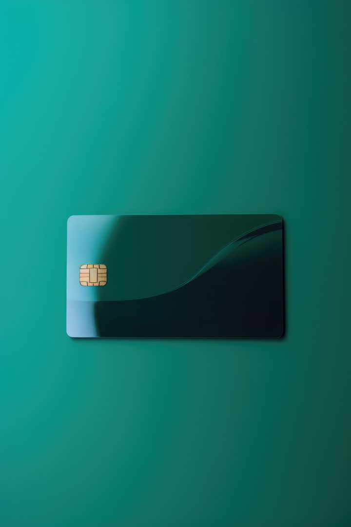Green Premium Credit Card with Modern Design on Green Background - Free Images, Stock Photos and Pictures on Pikwizard.com