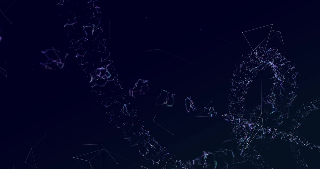 Abstract Plexus DNA Network on Dark Background