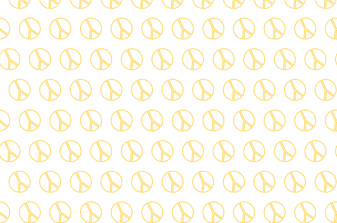 Transparent Background with Repeated Yellow Pie Charts