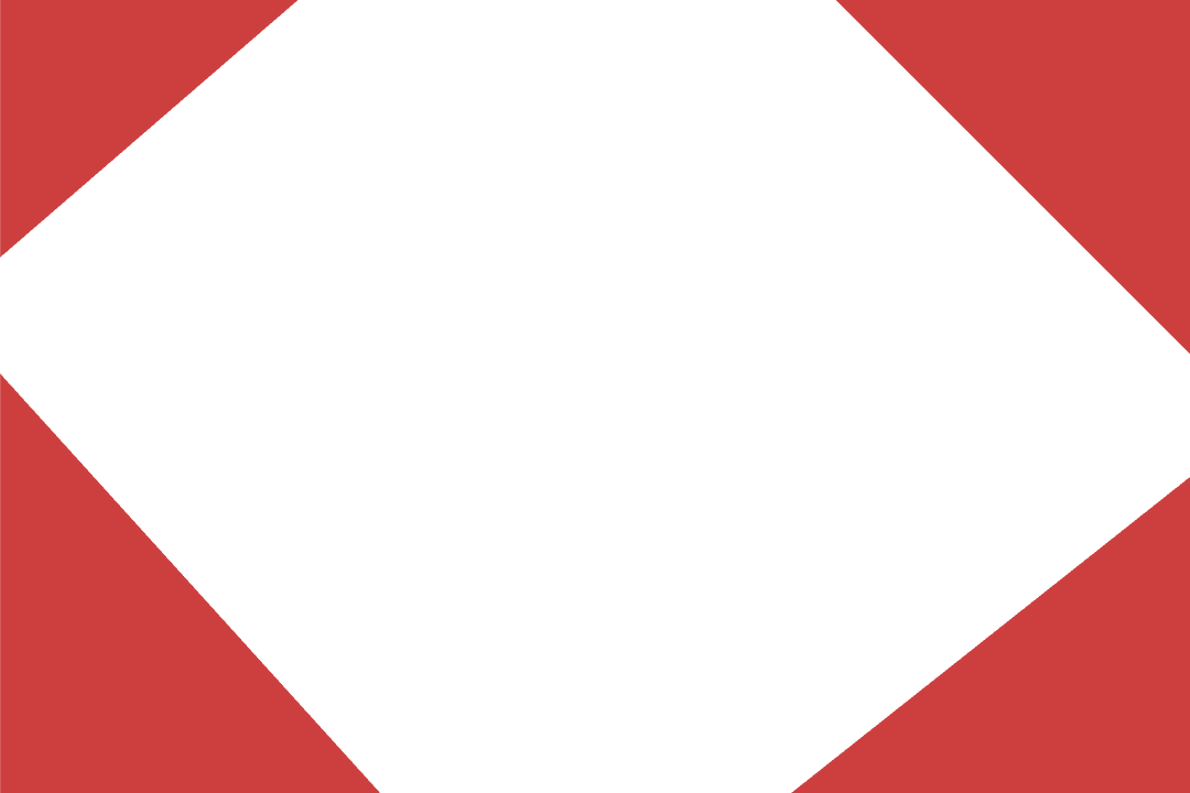 Transparent Diamond Abstract Shape with Red Triangles