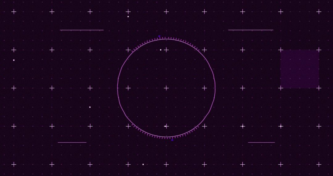 Futuristic Digital Interface with Glowing Elements on Grid Background