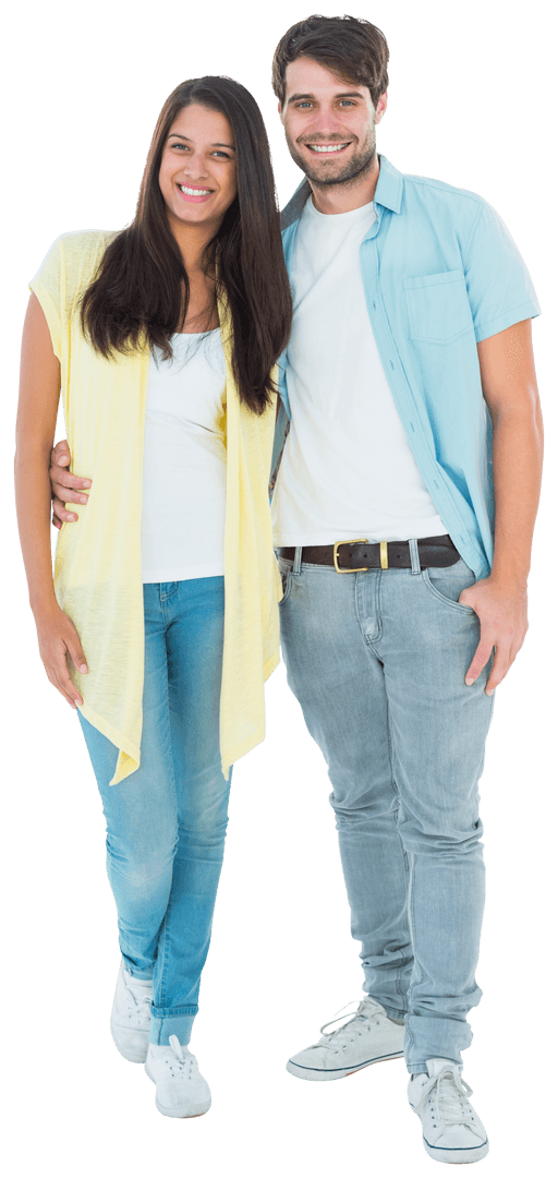 Smiling Couple Standing Together Transparent Background