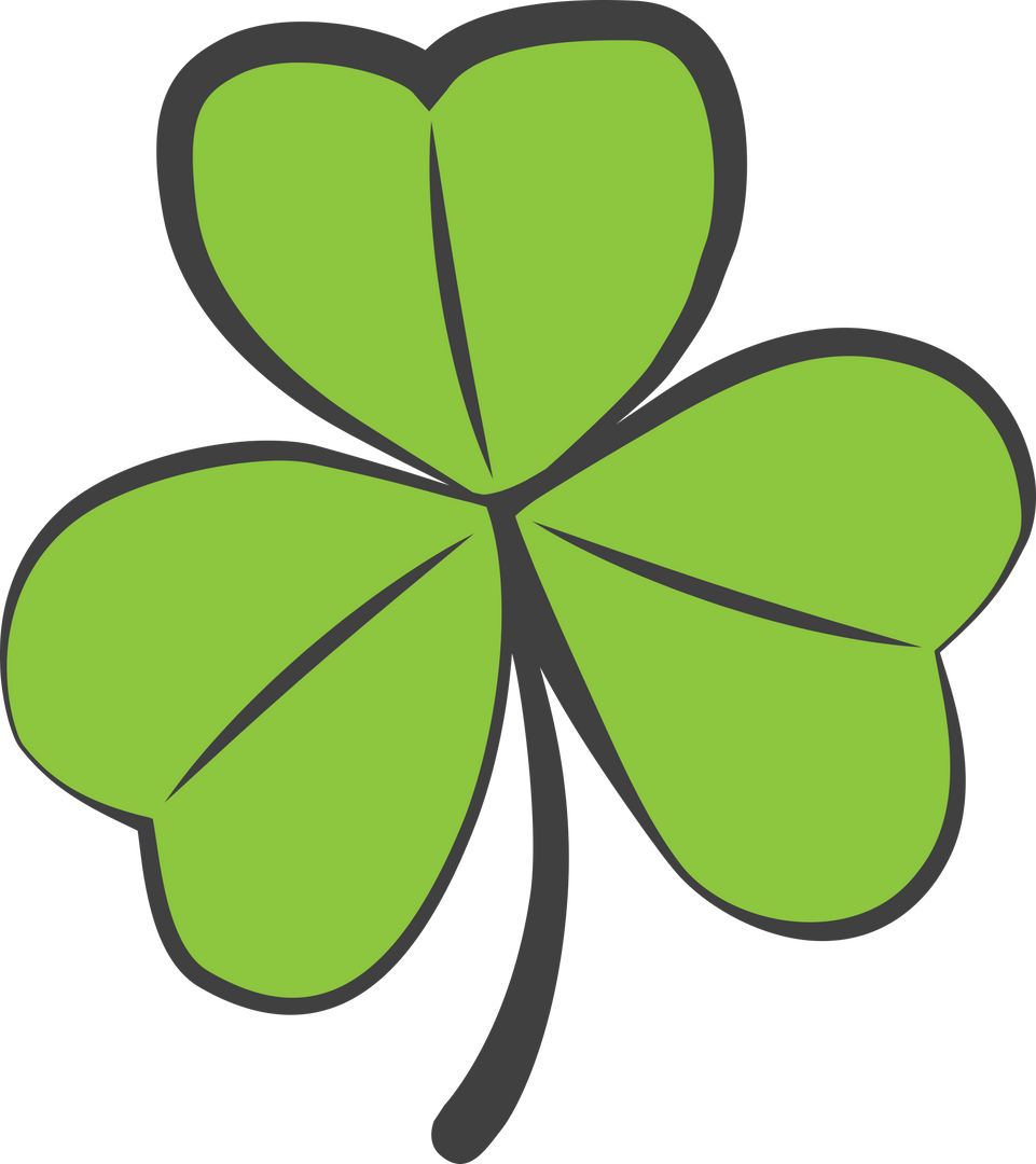 Green Clover Illustration on Transparent Background - Download Free Stock Images Pikwizard.com